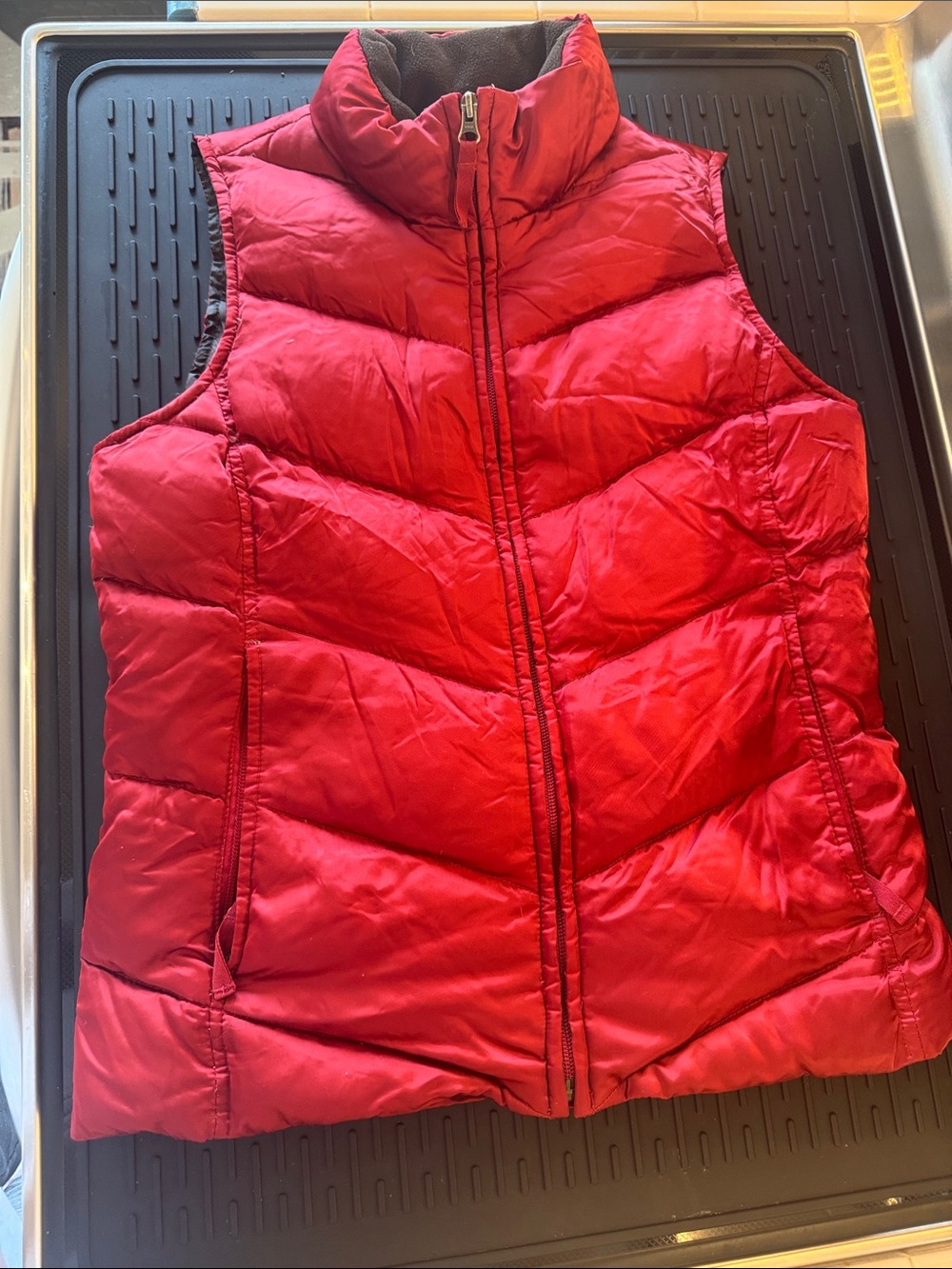 Eddie Bauer puffer quilted goose down jacket vest